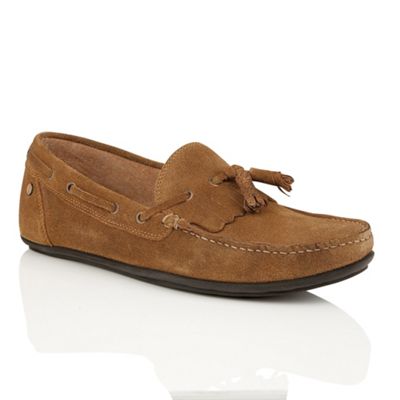 Frank Wright Dark tan suede 'Nevis' mens loafers